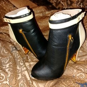 Black & White Madison Boots